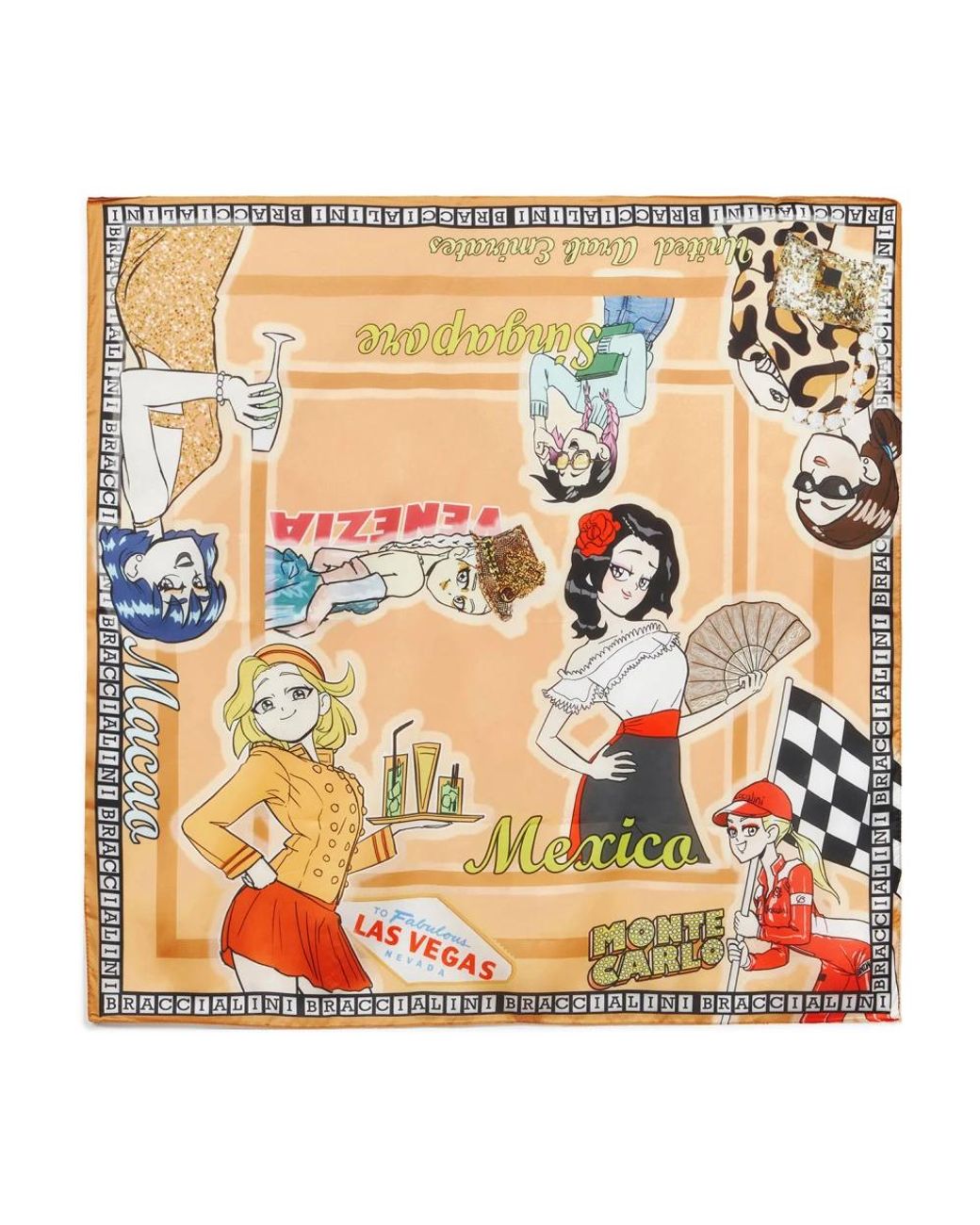 Silky Scarves Braccialini en coloris Metallic