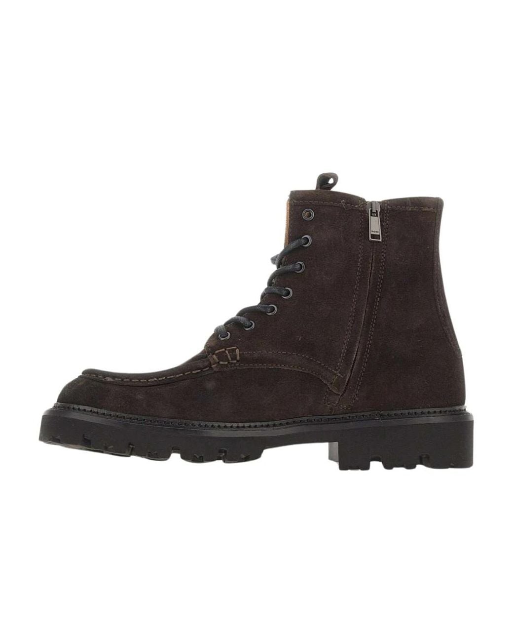 Boss Brown Lace-Up Boots for men