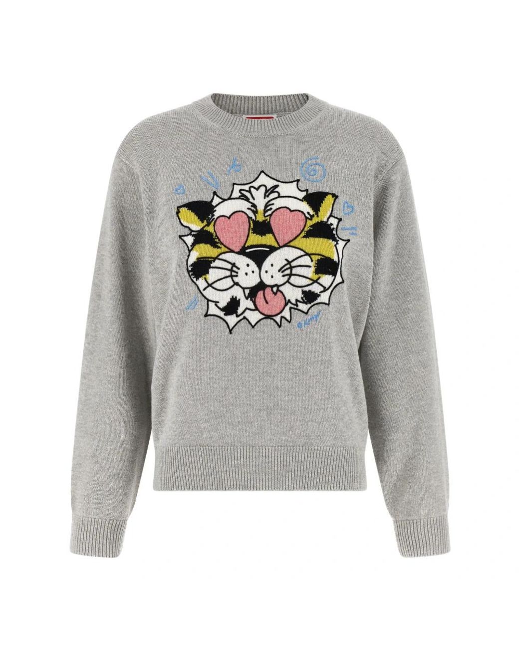 KENZO Gray Round-Neck Knitwear