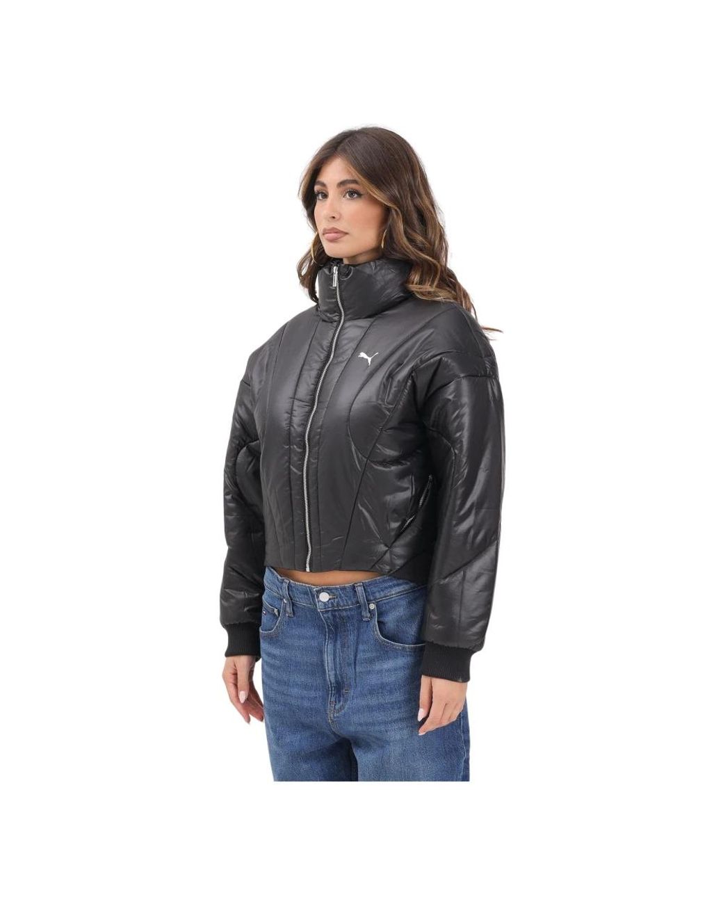 PUMA Jassen ,Zwart ,Leer Dare To Puffer Jacket in het Black