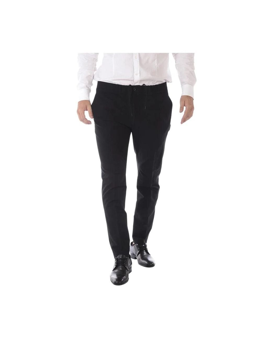 Daniele Alessandrini Black Suit Trousers for men