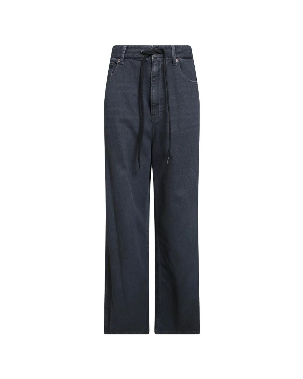 MM6 by Maison Margiela Blue Straight Trousers