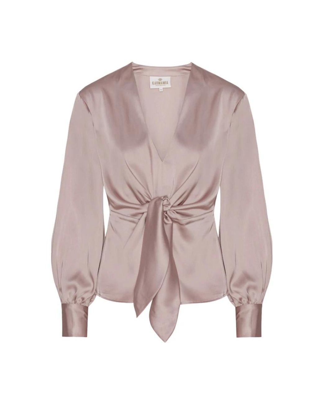 Karmamia Pink Rosa Bluse Mit Frontbindeband
