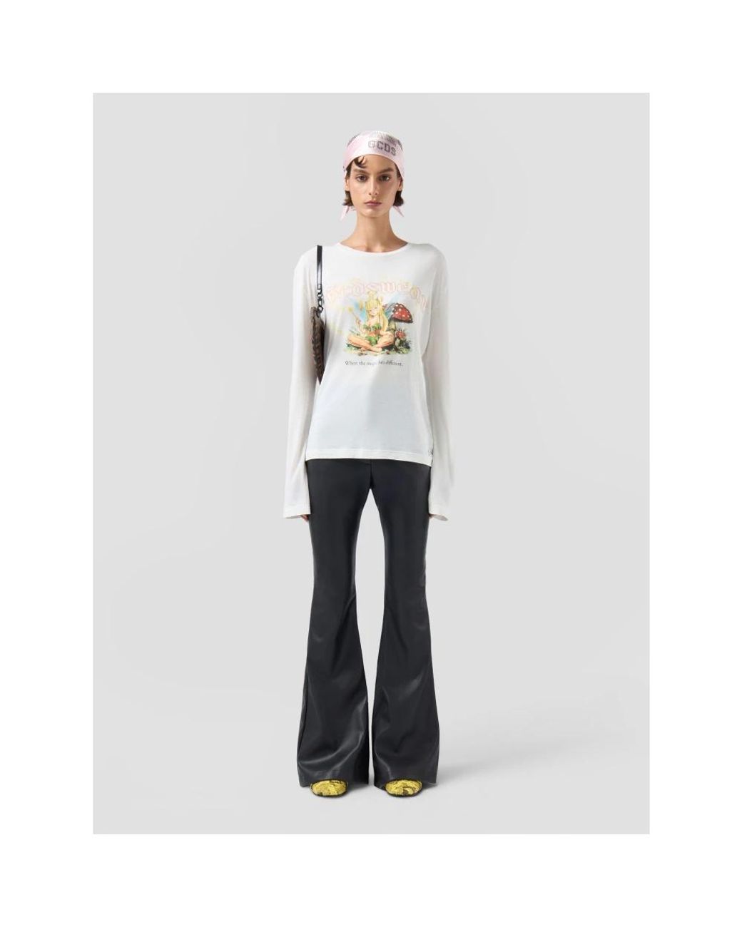 Gcds White Long Sleeve T-Shirts