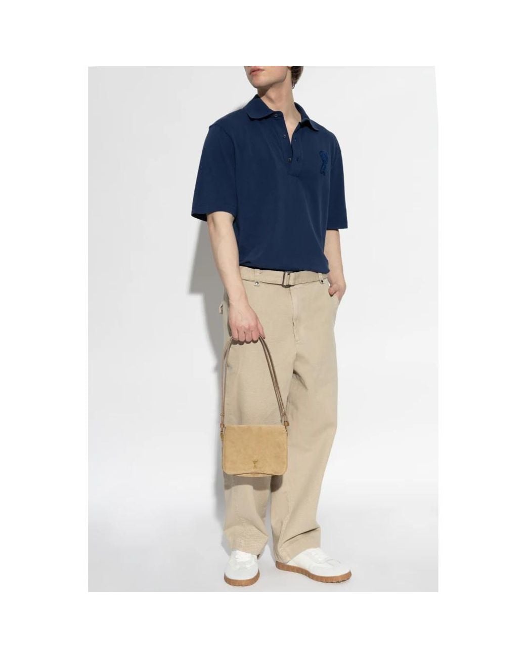 AMI Blue Polo Shirts for men