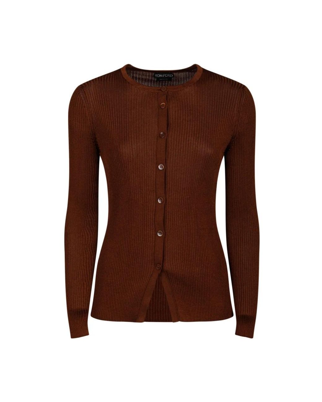 Tom Ford Truien & Vesten ,Bruin ,Jersey Cardigan Sweater in het Brown