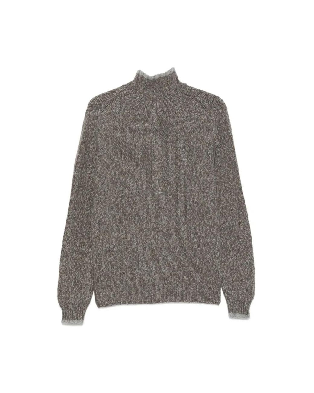 Fedeli Gray Turtlenecks for men