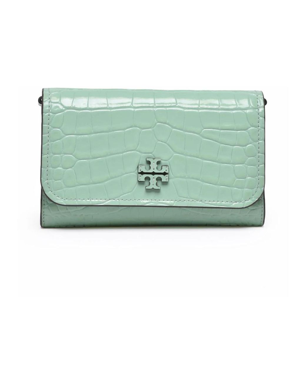 Tory Burch Green Thea Embossed Flat