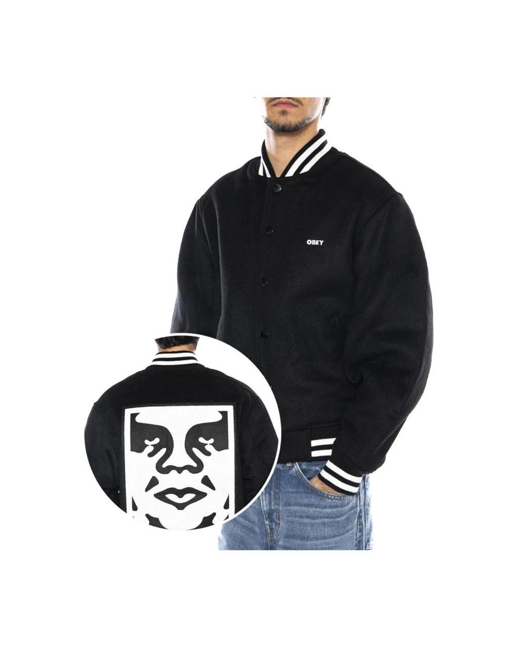 Bomber Jackets Obey pour homme en coloris Black