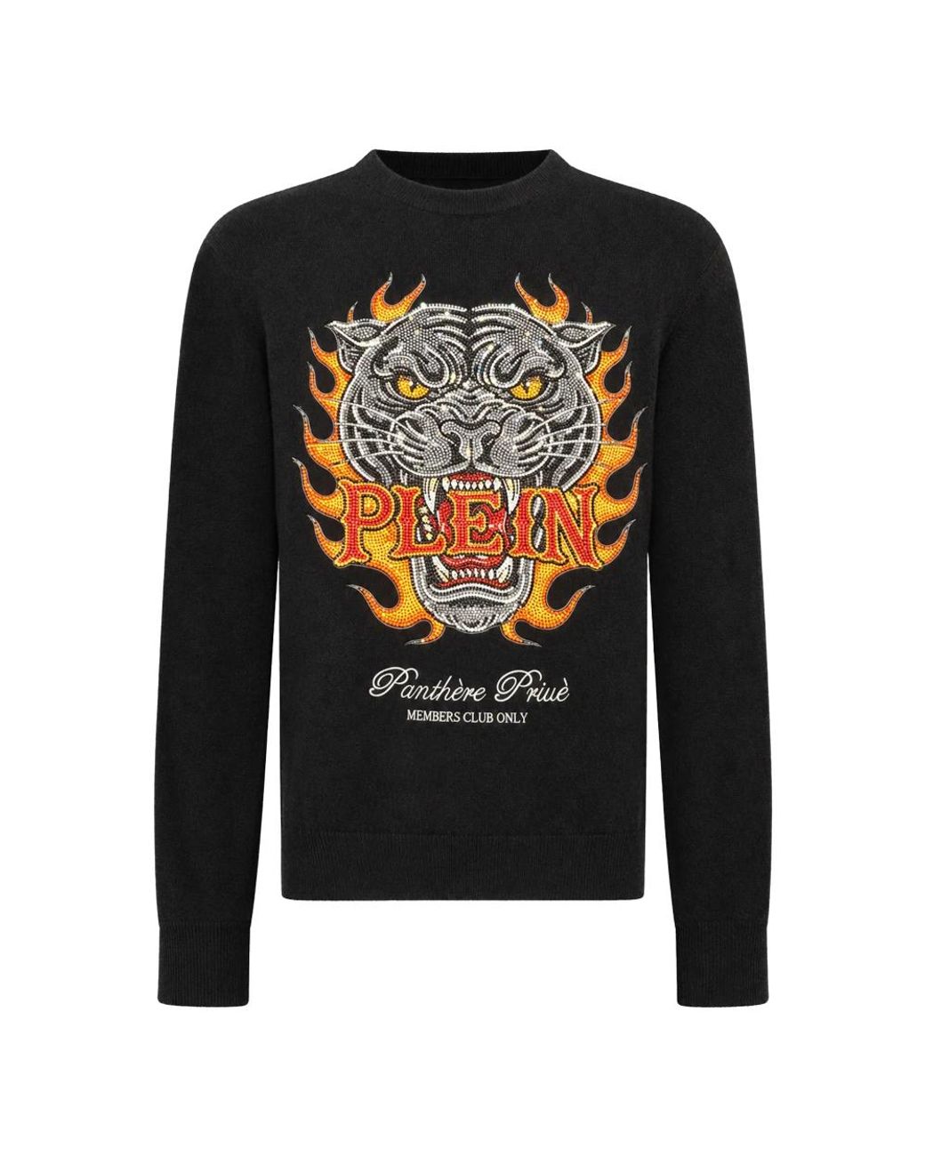 Philipp Plein Pullover Round Neck Ls Love in het Black voor heren