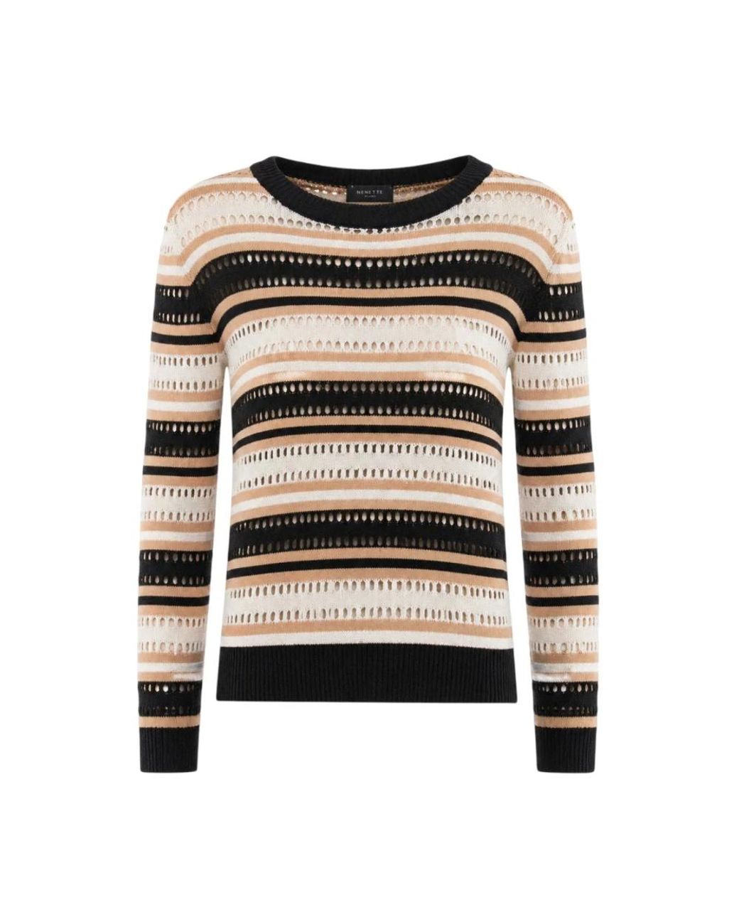 Nenette Black Round-Neck Knitwear