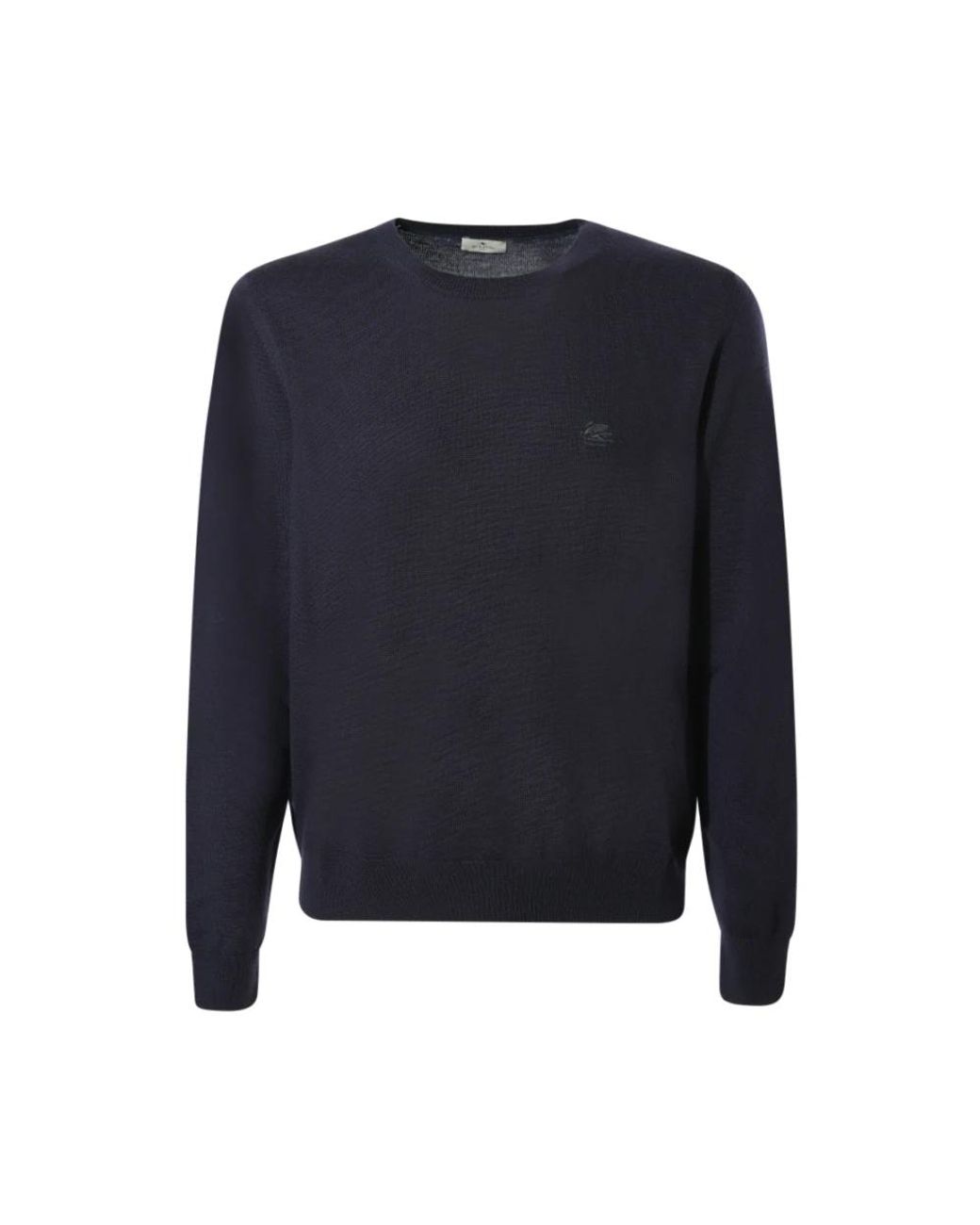Etro Blue Round-Neck Knitwear for men