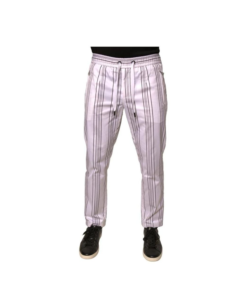 Dolce & Gabbana Purple Slim-Fit Trousers for men