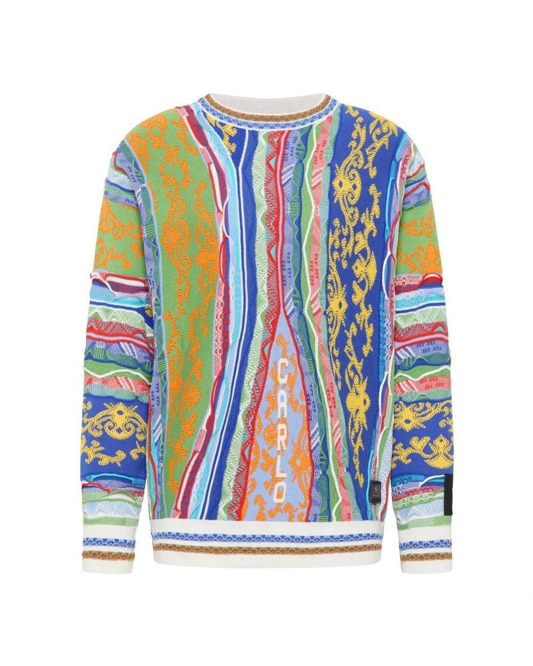 carlo colucci Blue Round-Neck Knitwear for men