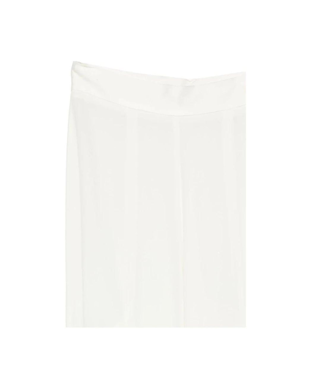 SIMONA CORSELLINI White Wide Trousers