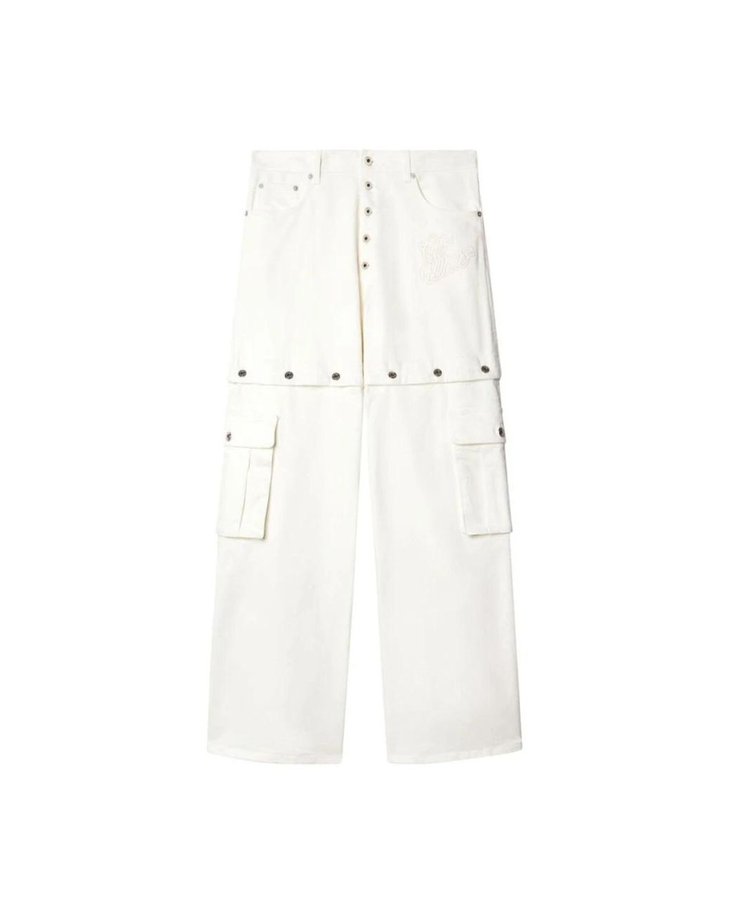 Off-White c/o Virgil Abloh White Wide Trousers for men