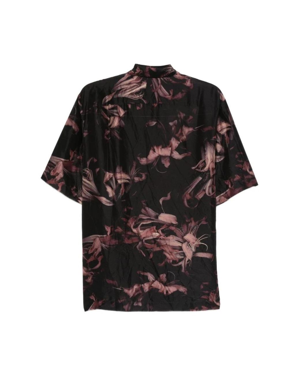 Dries Van Noten Black Short Sleeve Shirts for men