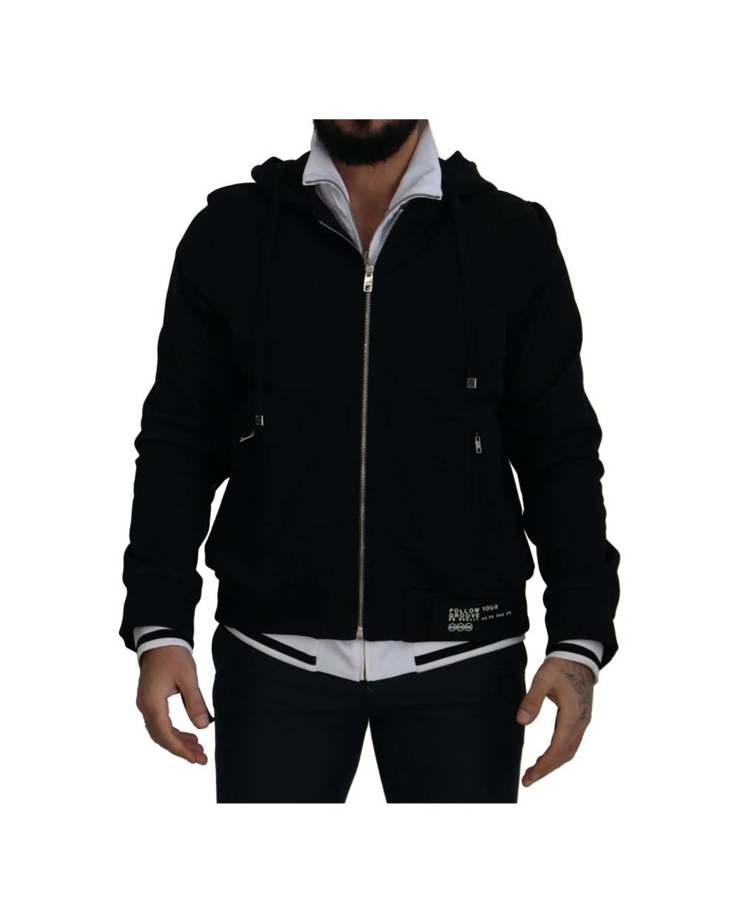 Dolce & Gabbana Black Zip-Throughs for men