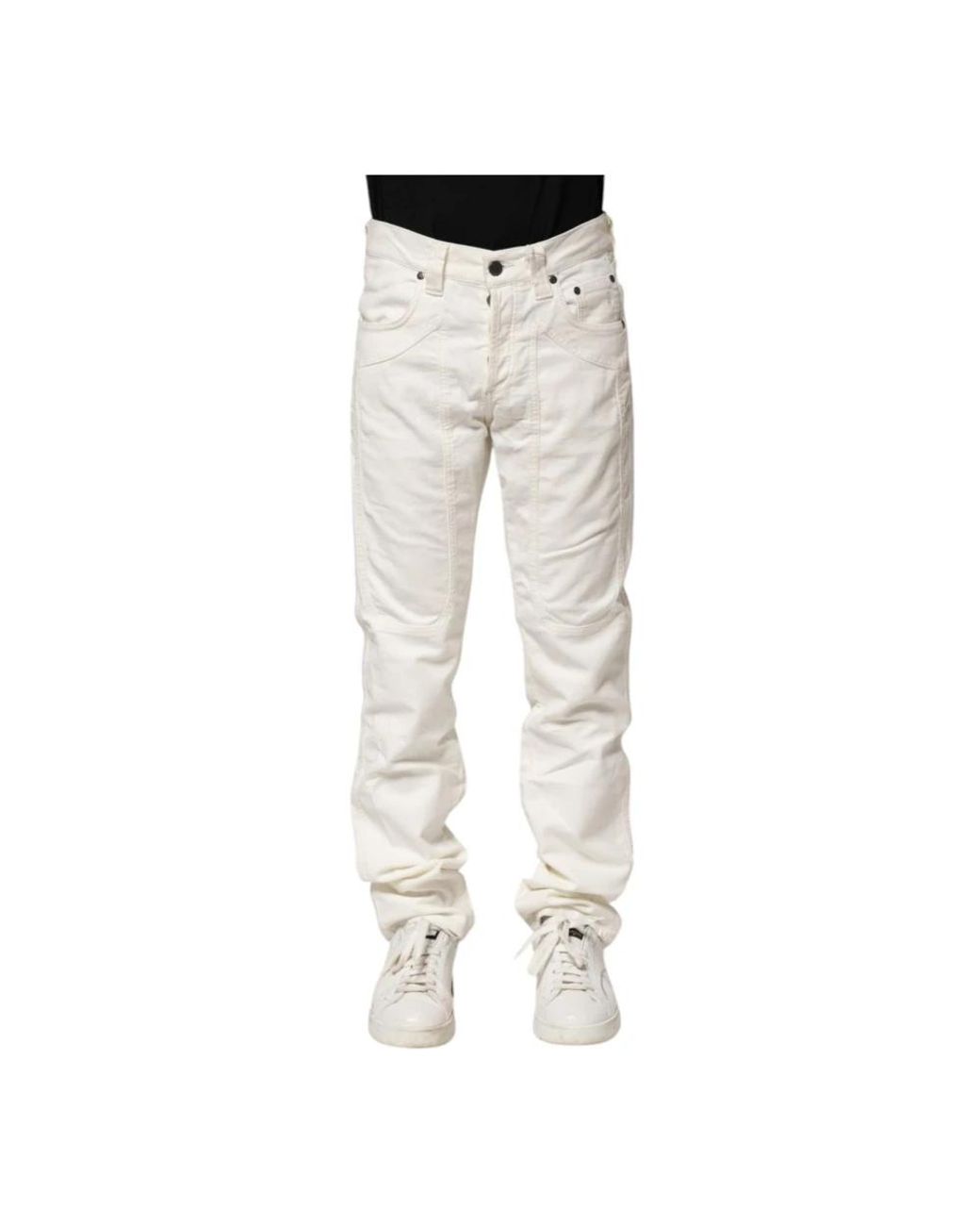 Jeckerson Gray Straight Trousers for men