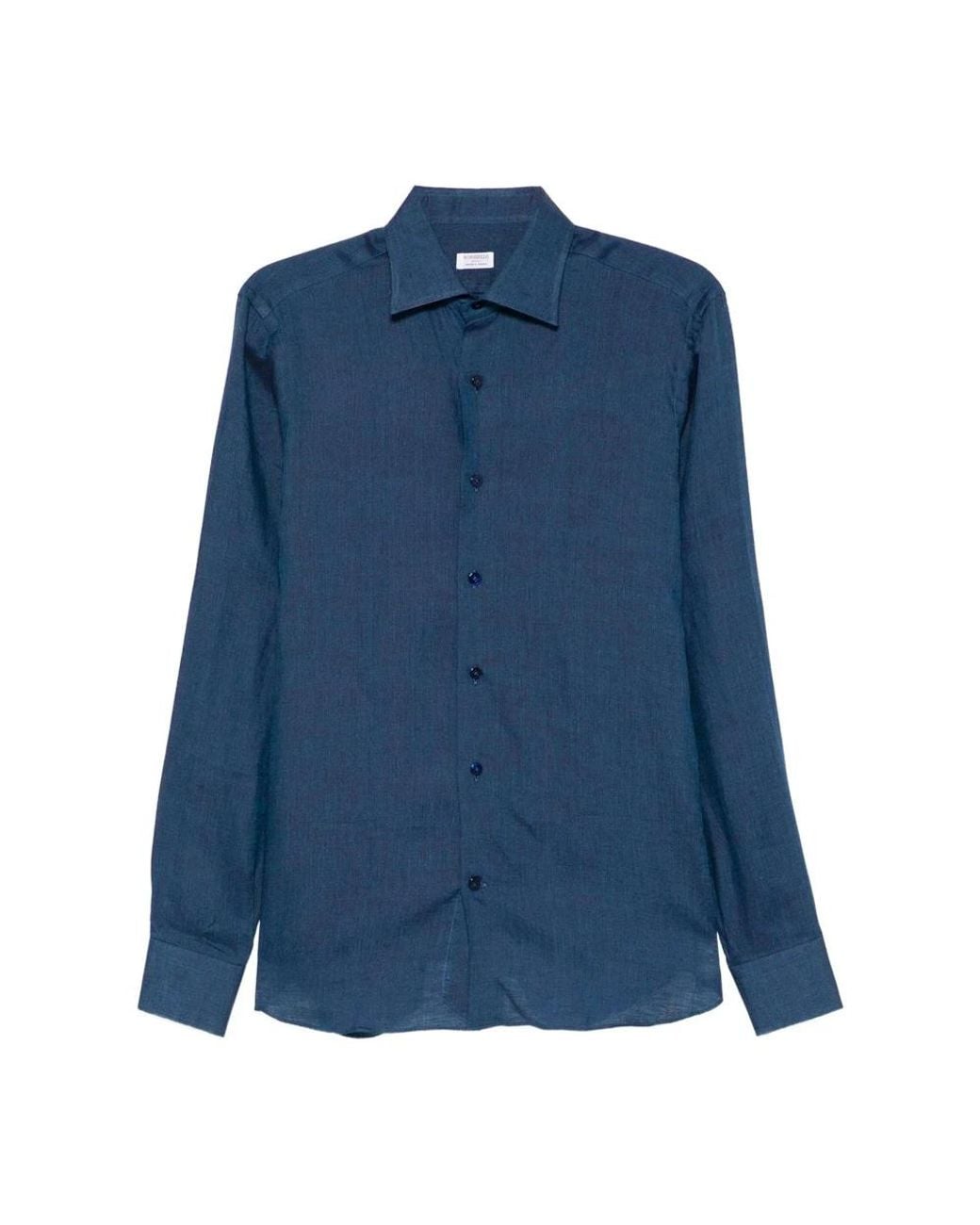 Borriello Blue Casual Shirts for men