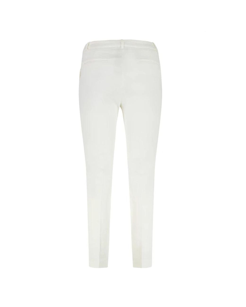 Pinko White Slim-Fit Trousers