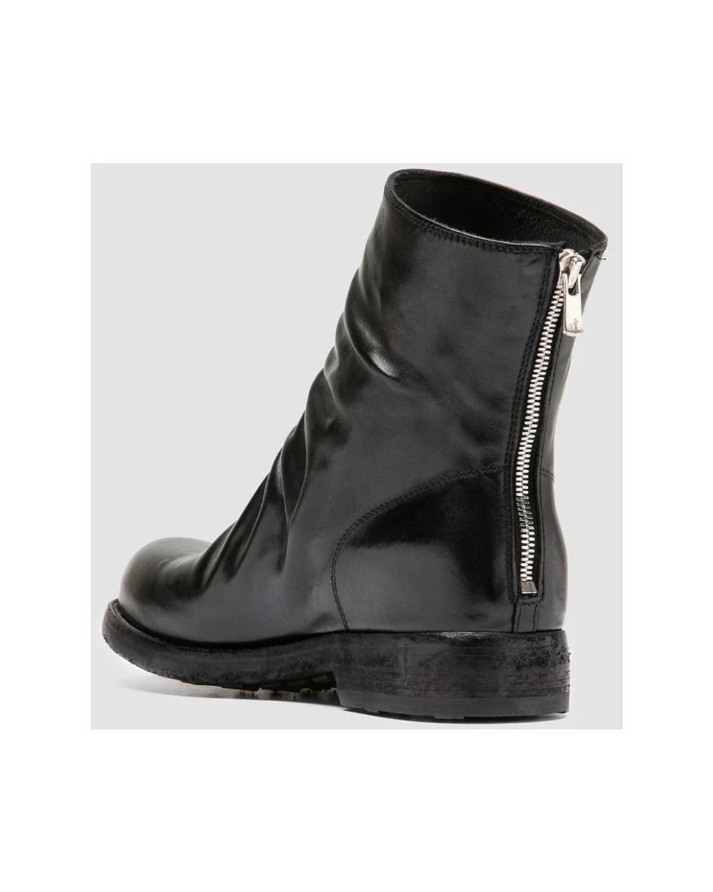 Officine Creative Black Ankle Boots for men