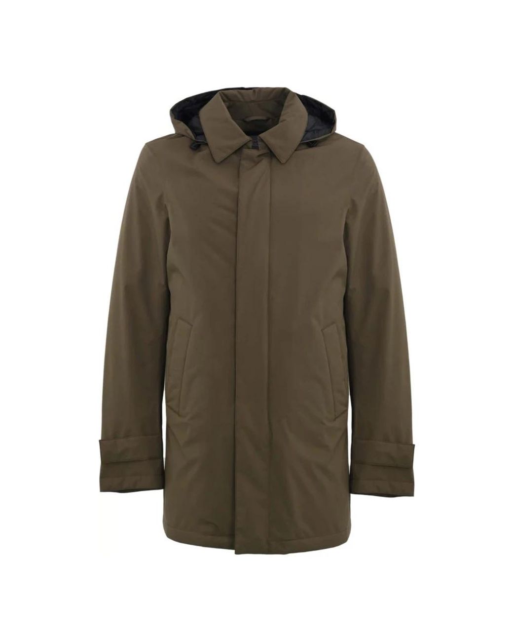 Single-Breasted Coats di Herno in Green da Uomo