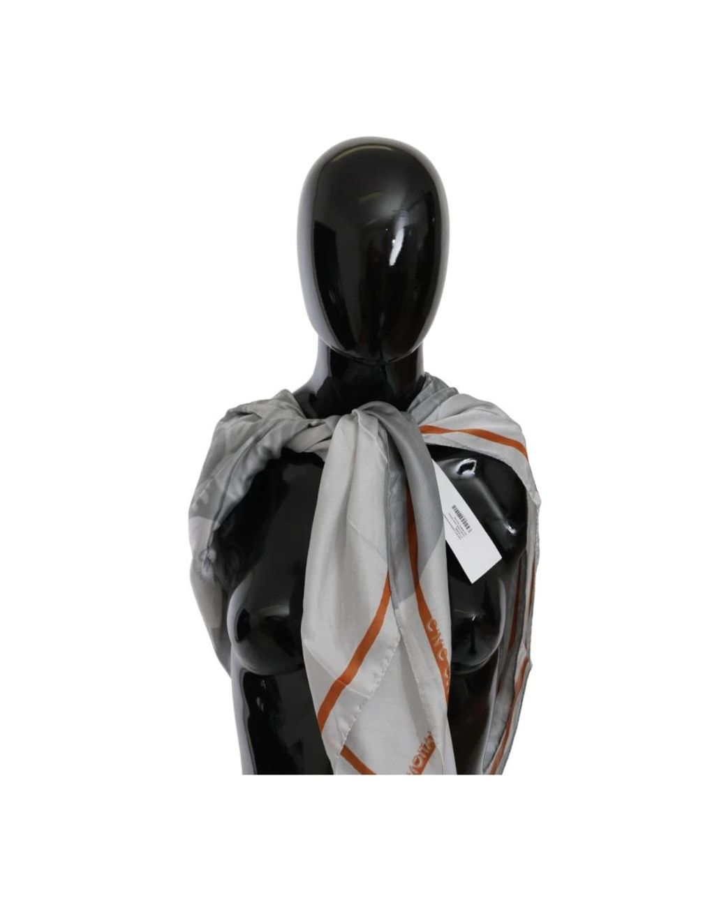 CoSTUME NATIONAL Gray Silk Scarves
