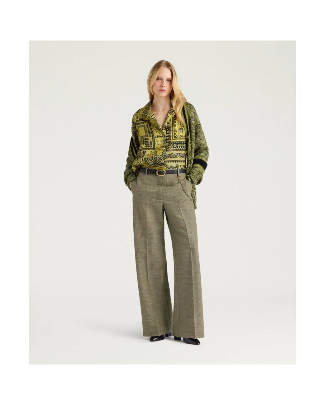 Momoní Gray Wide Trousers