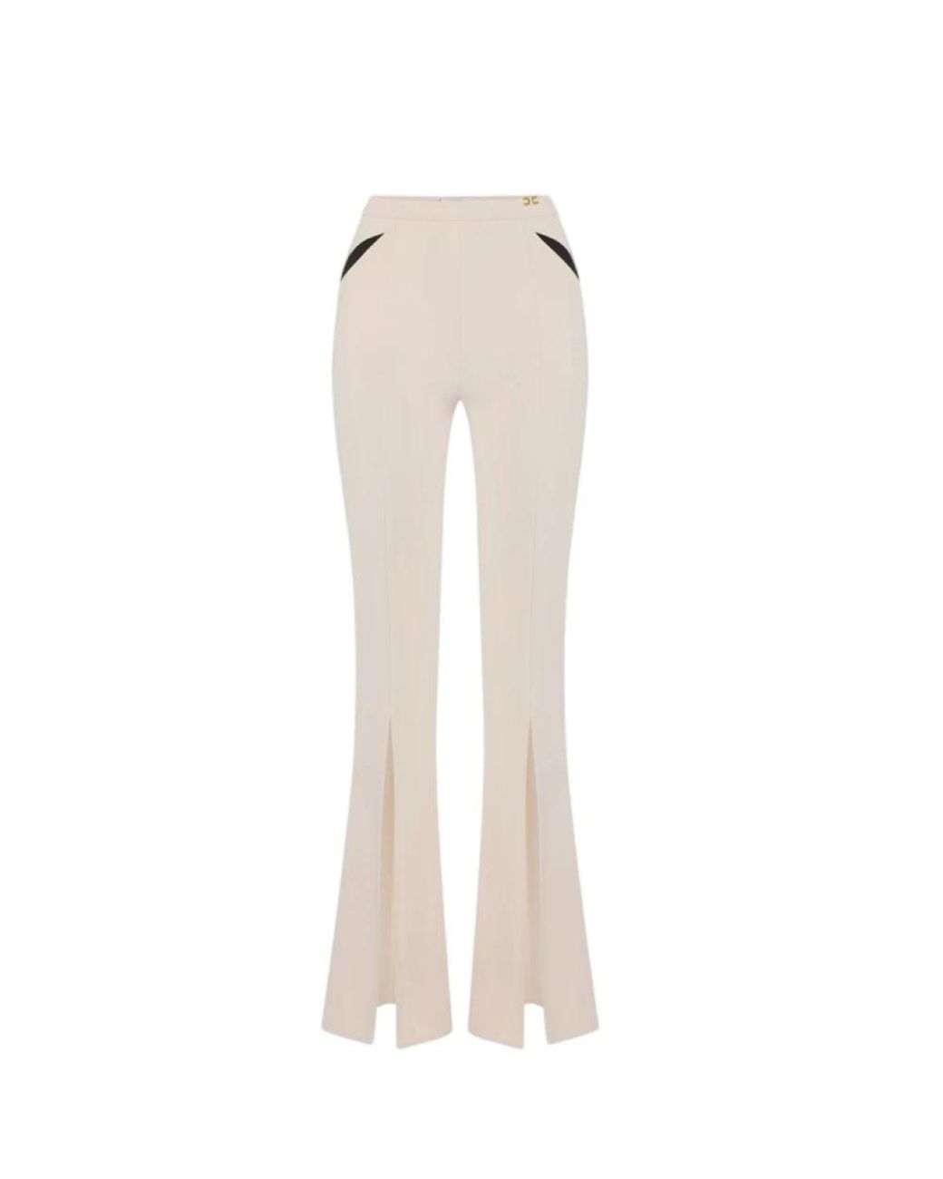 Elisabetta Franchi White Wide Trousers