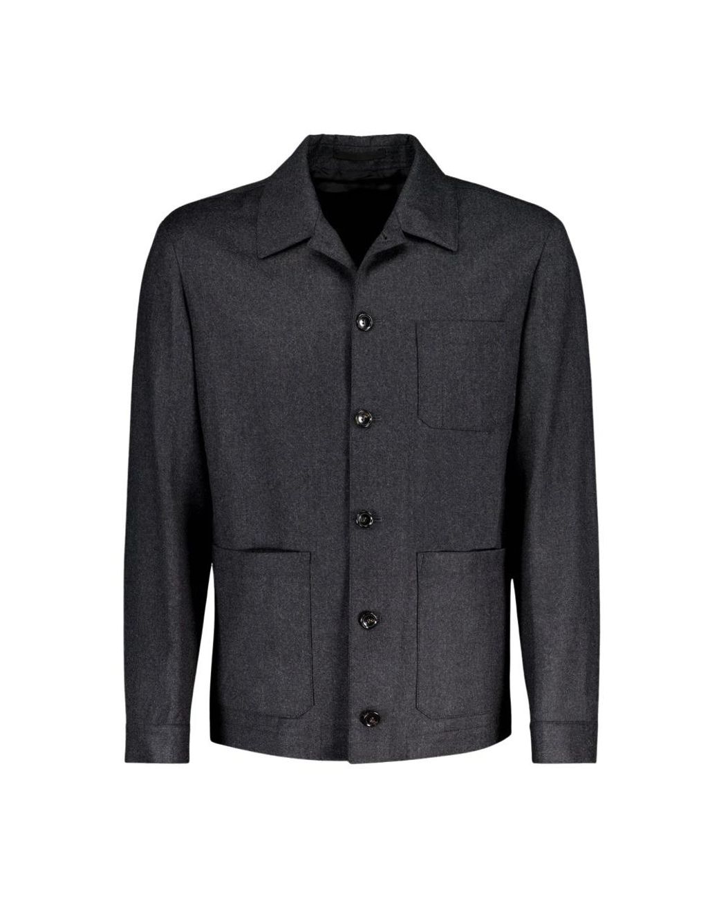 AUTORE Borg Overshirt in het Black voor heren