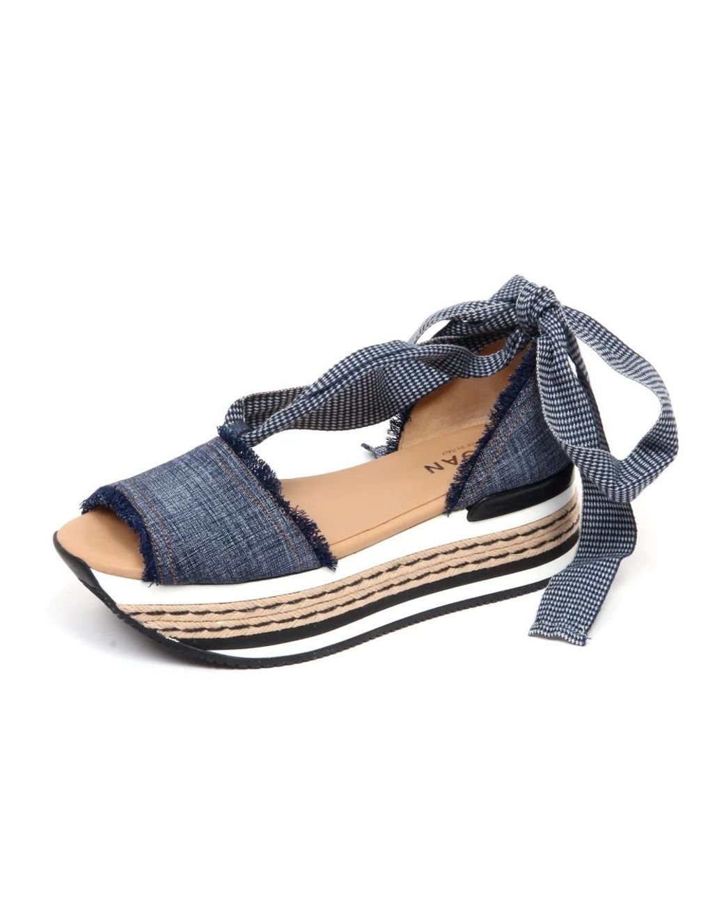 Hogan Blue Flat Sandals