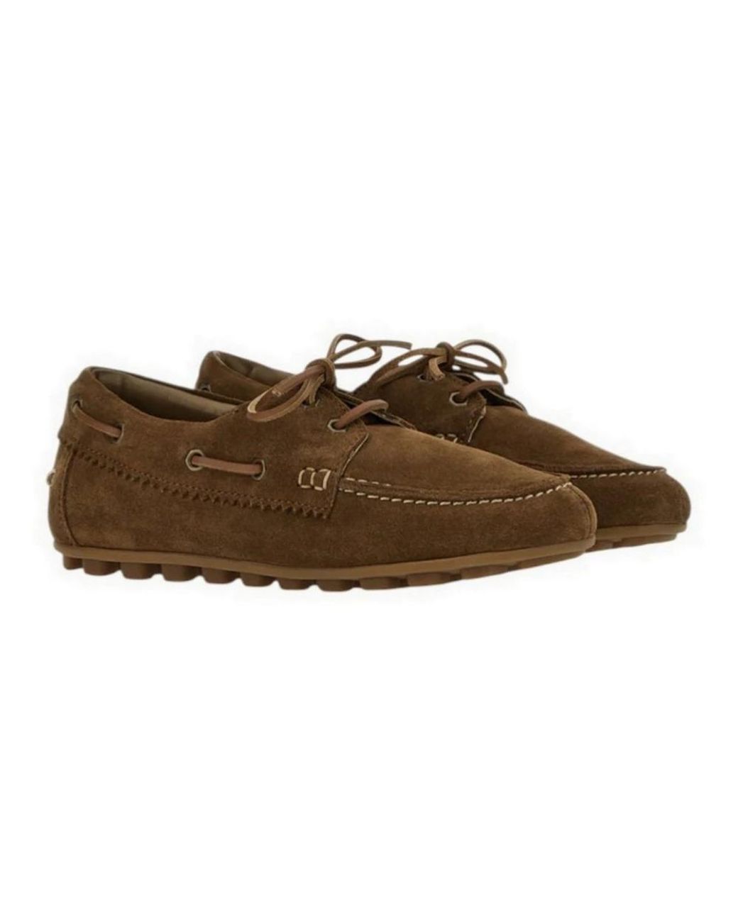 Hogan Brown Boat Shoes