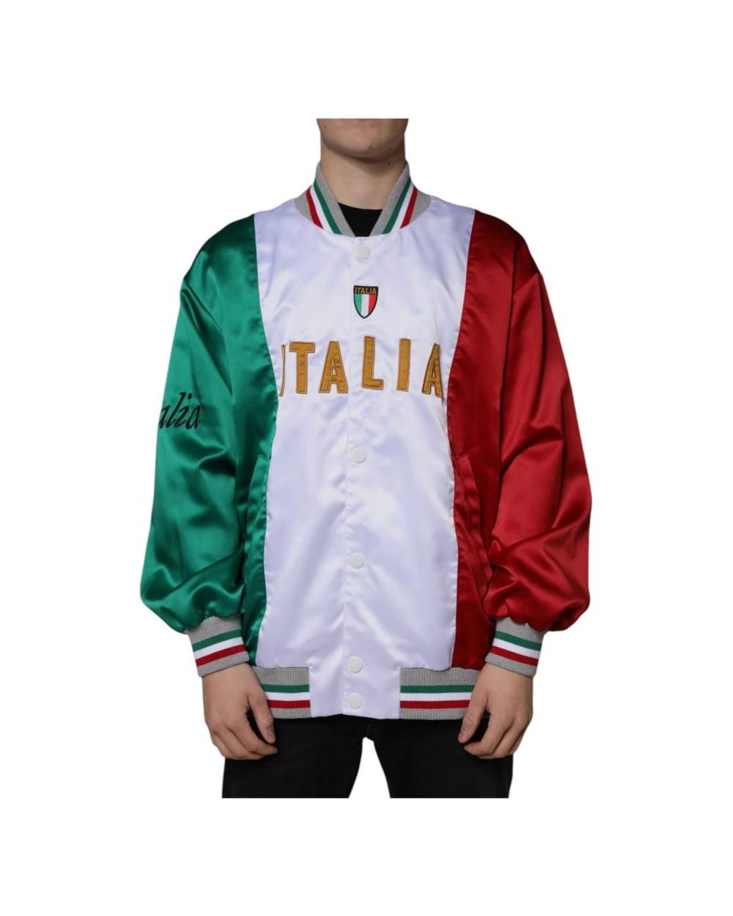 Dolce & Gabbana Italia Button Down Bomber Jacket in het Red voor heren