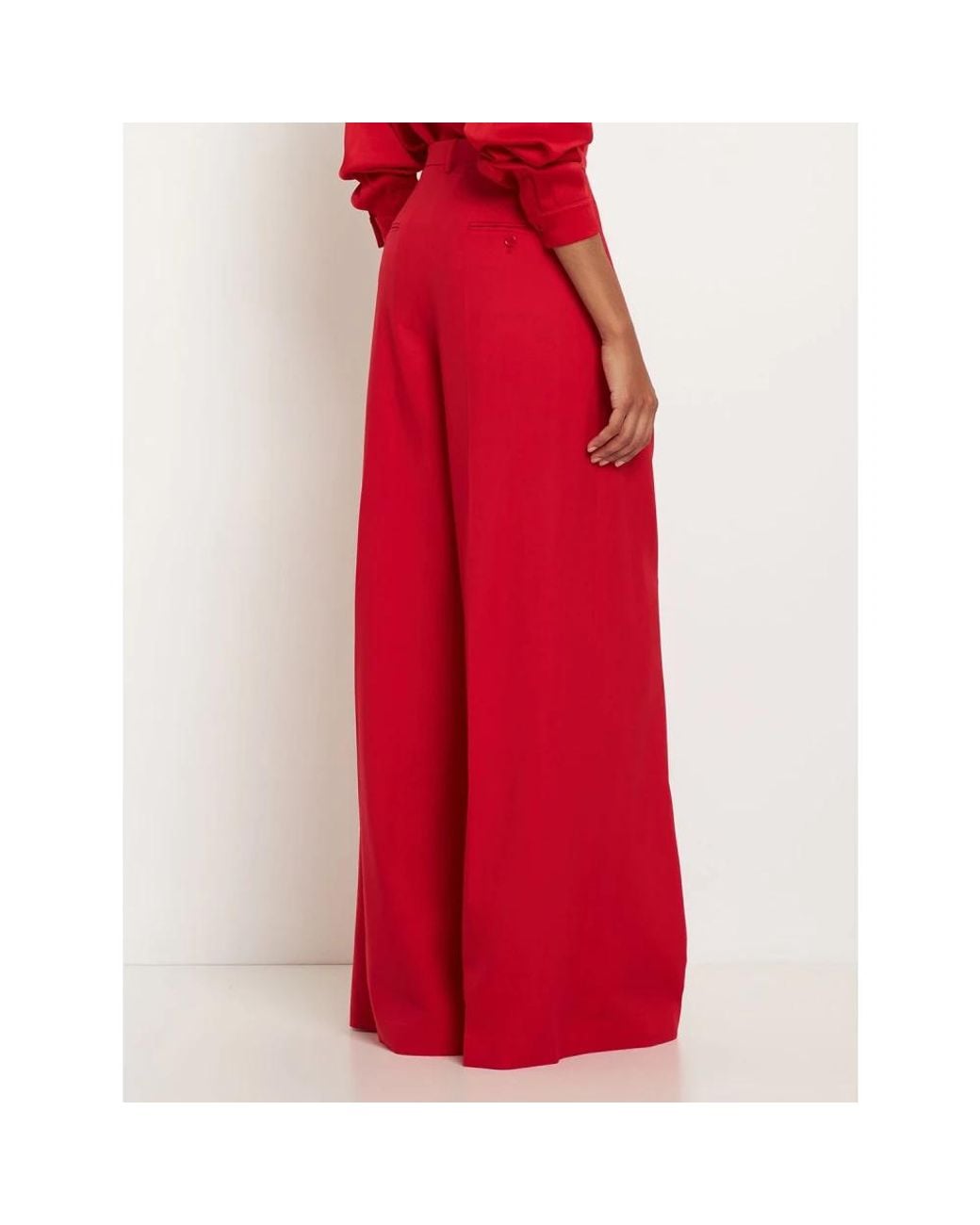 Michael Kors Red Wide Trousers