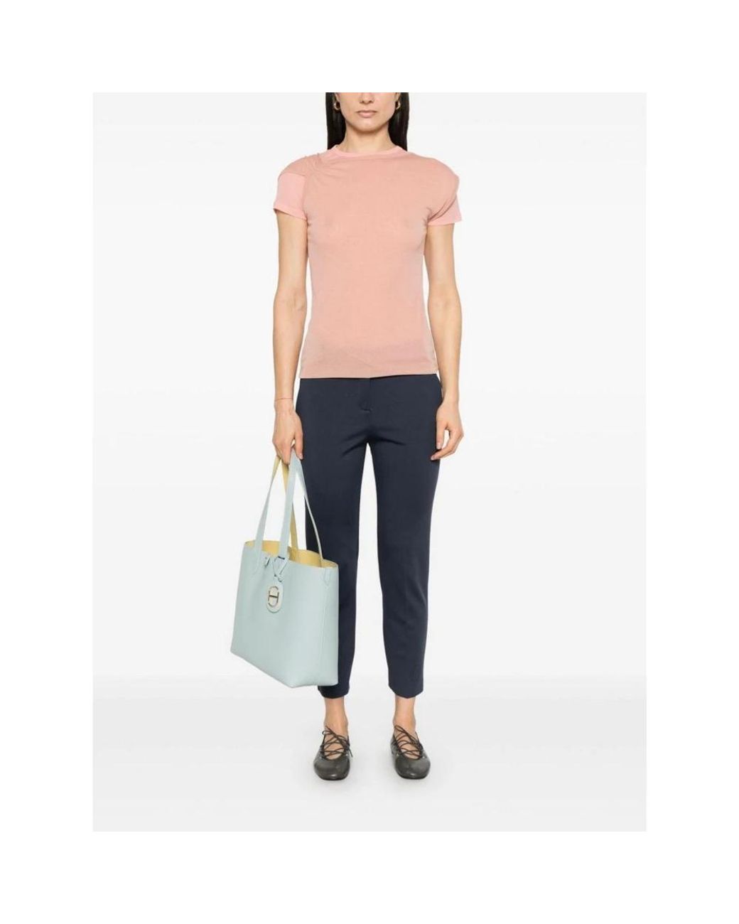 Pinko Blue Cropped Trousers