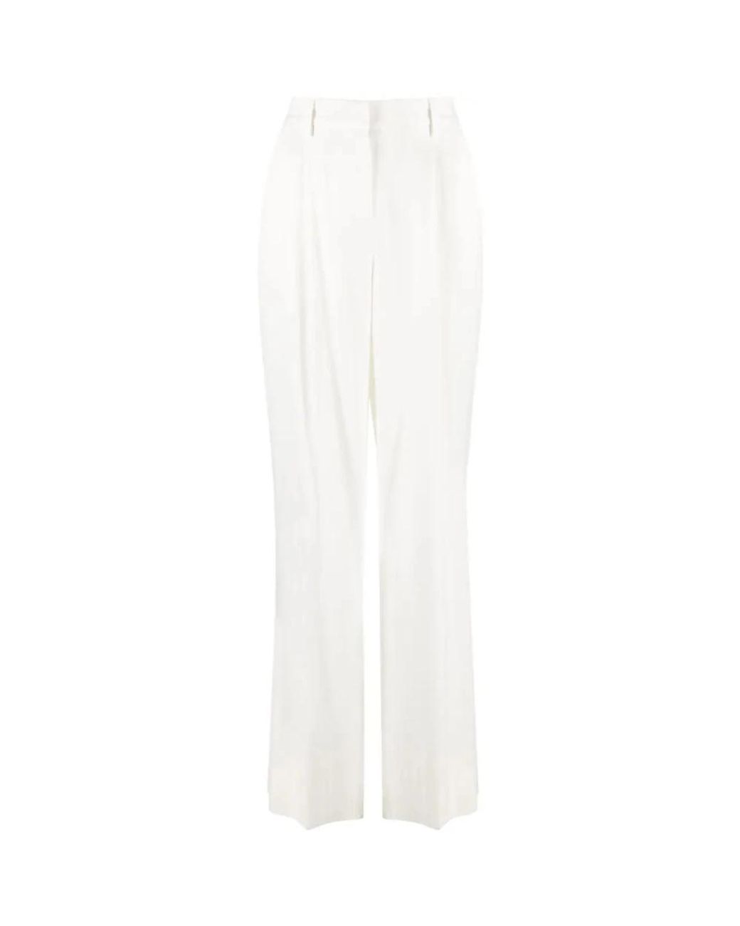 Lorena Antoniazzi White Wide Trousers