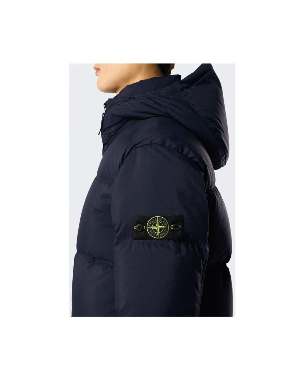 Stone Island Blue Down Jackets for men