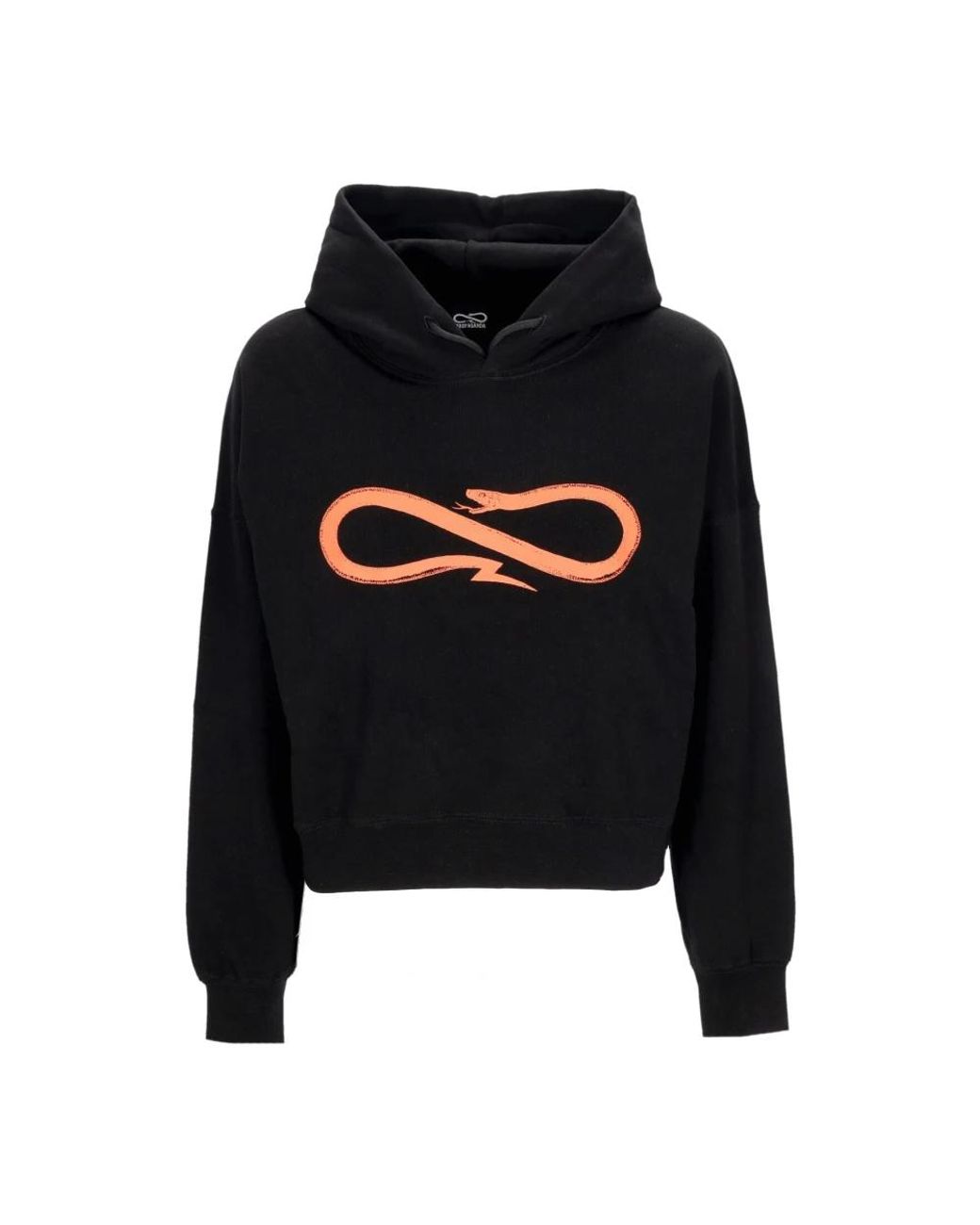 Propaganda Hoodies & Sweatvesten ,Zwart ,Katoen Zwarte Logo Cropped Hoodie in het Black