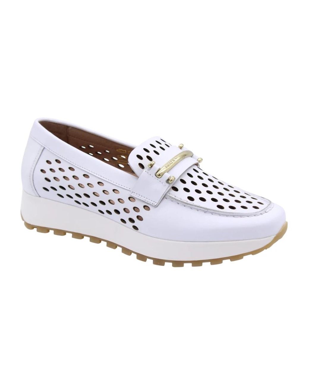 Scapa White Loafers