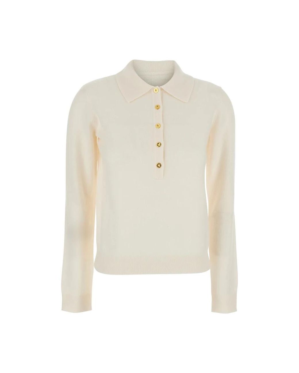 Elisabetta Franchi White Round-Neck Knitwear