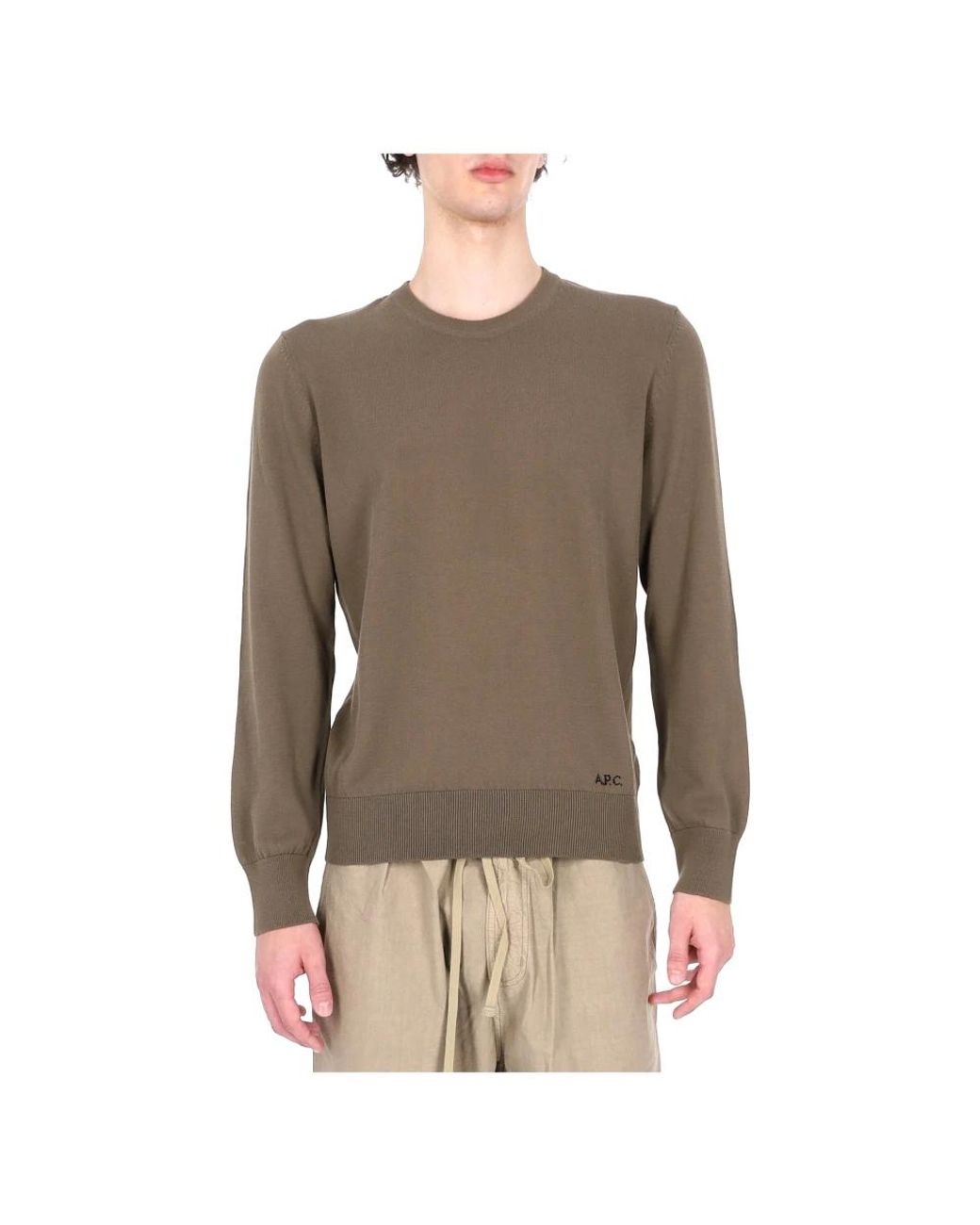 A.P.C. Brown Round-Neck Knitwear for men