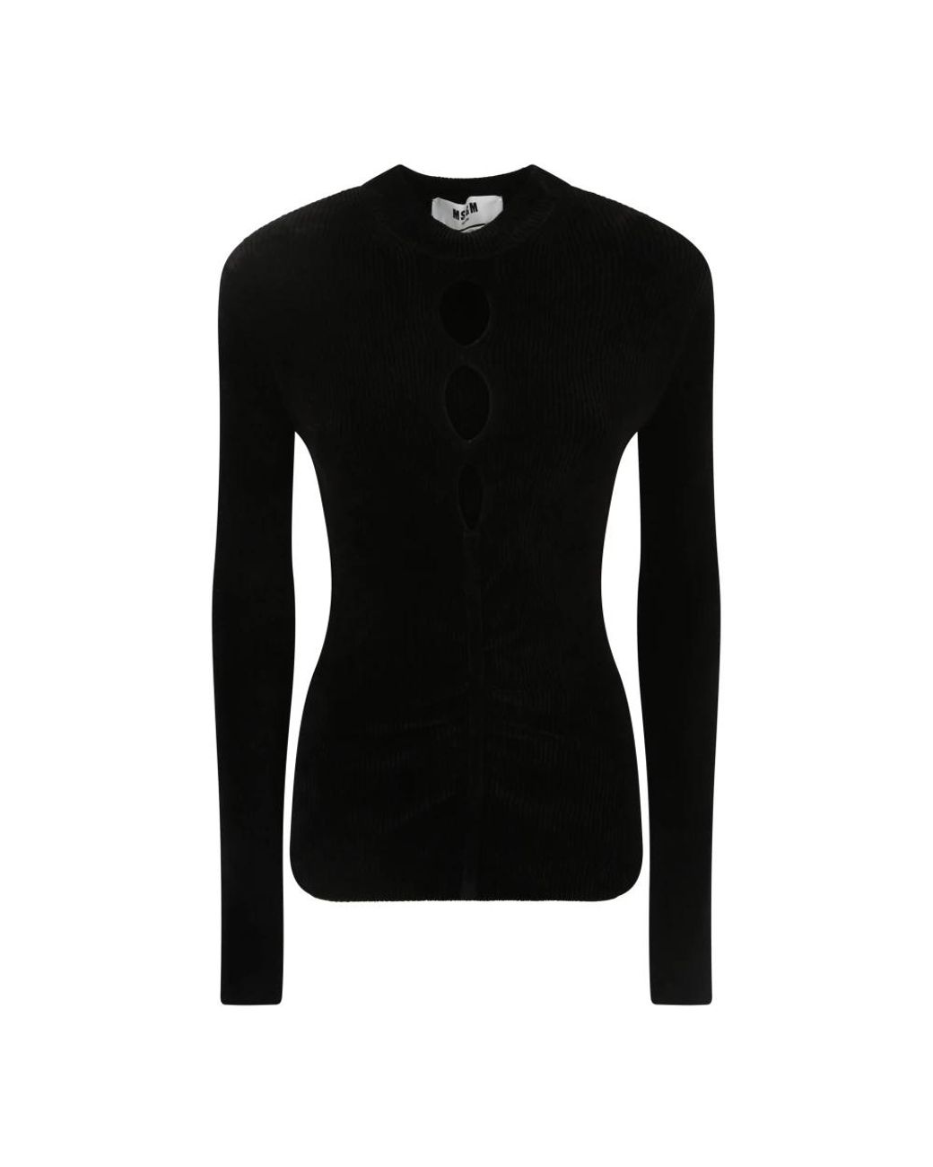 Round-Neck Knitwear MSGM de color Black