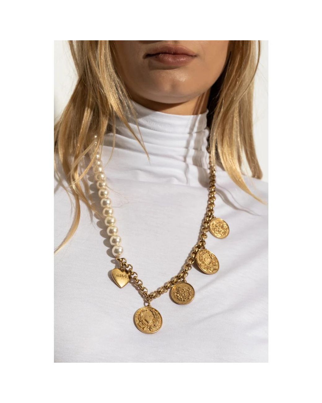Necklaces Moschino de color Metallic