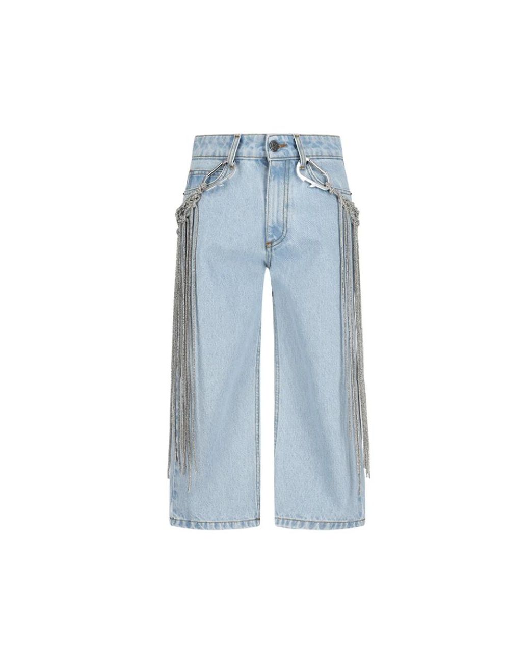 GIUSEPPE DI MORABITO Blue Cropped Jeans
