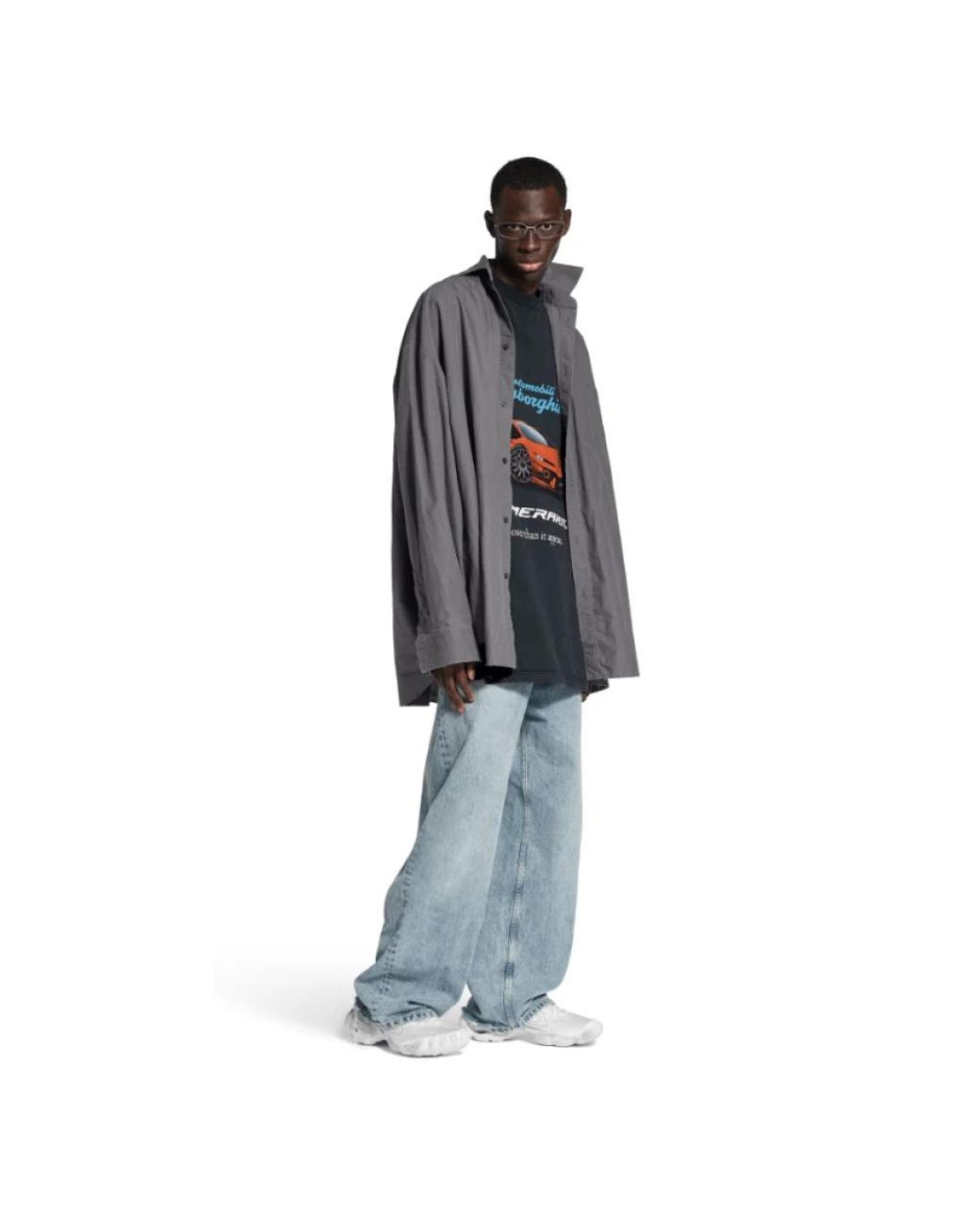 Balenciaga Gray Casual Shirts for men