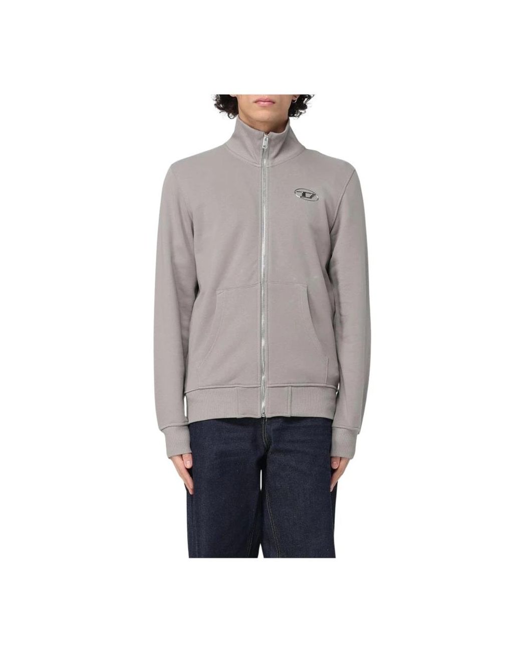 DIESEL Gray Zip-Throughs for men