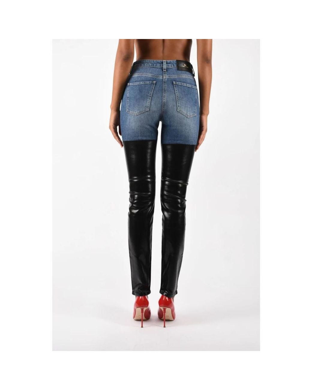 Elisabetta Franchi Blue Skinny Fit Jeans