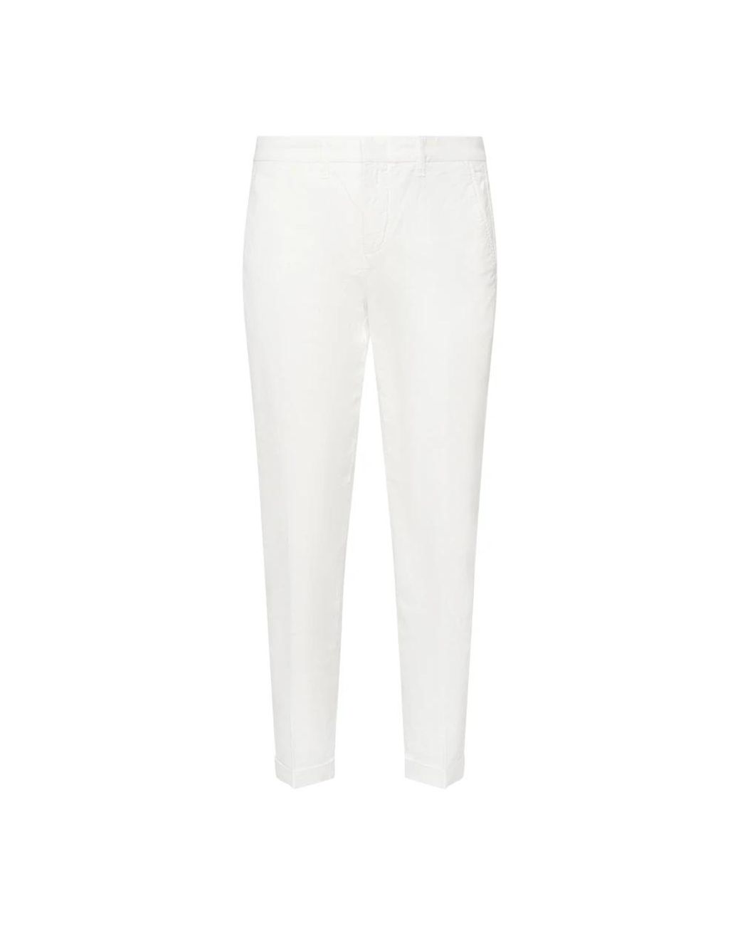 Fay White Slim-Fit Trousers for men