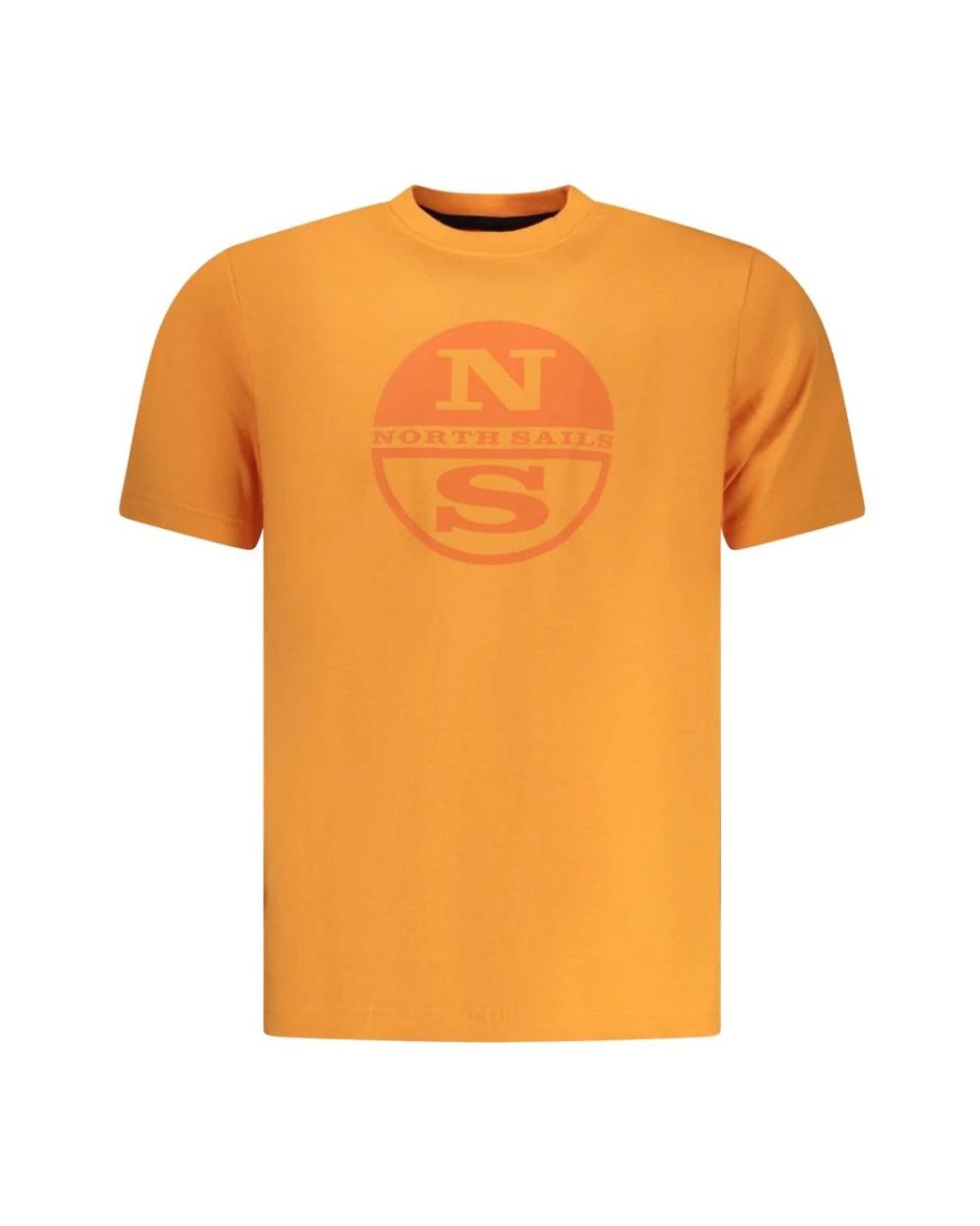 North Sails Tops ,Oranje ,Katoen T-Shirt Met Korte Mouwen in het Orange voor heren